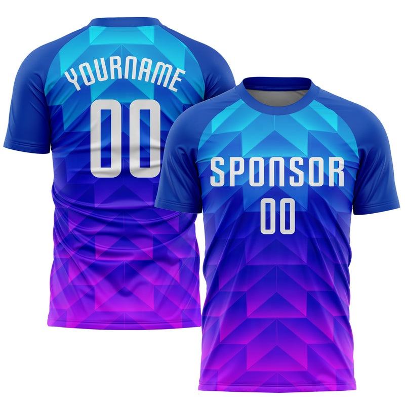 Custom Soccer Jersey "Blue Fade"