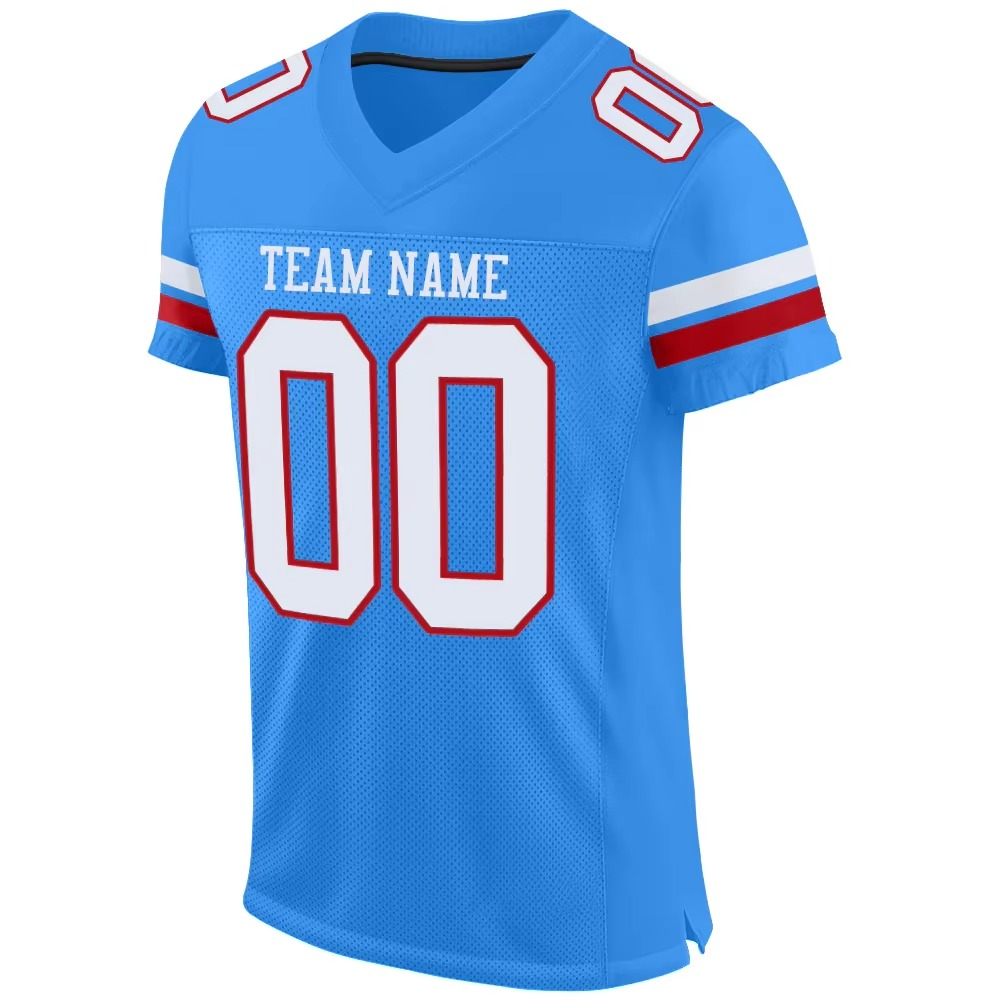 Custom Football Jersey "Baby Blue"