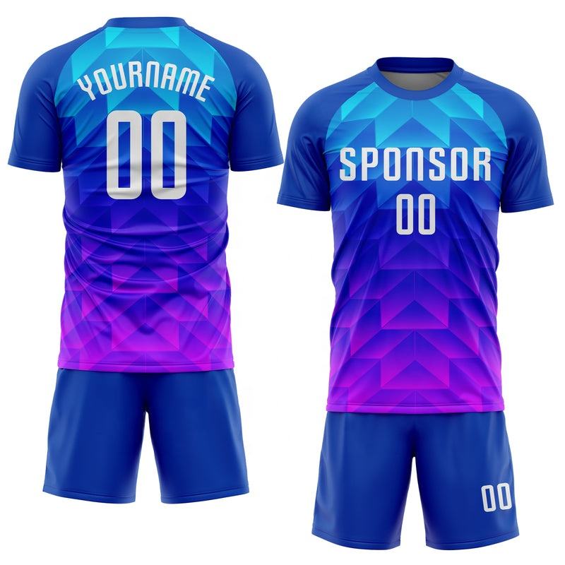 Custom Soccer Jersey "Blue Fade"