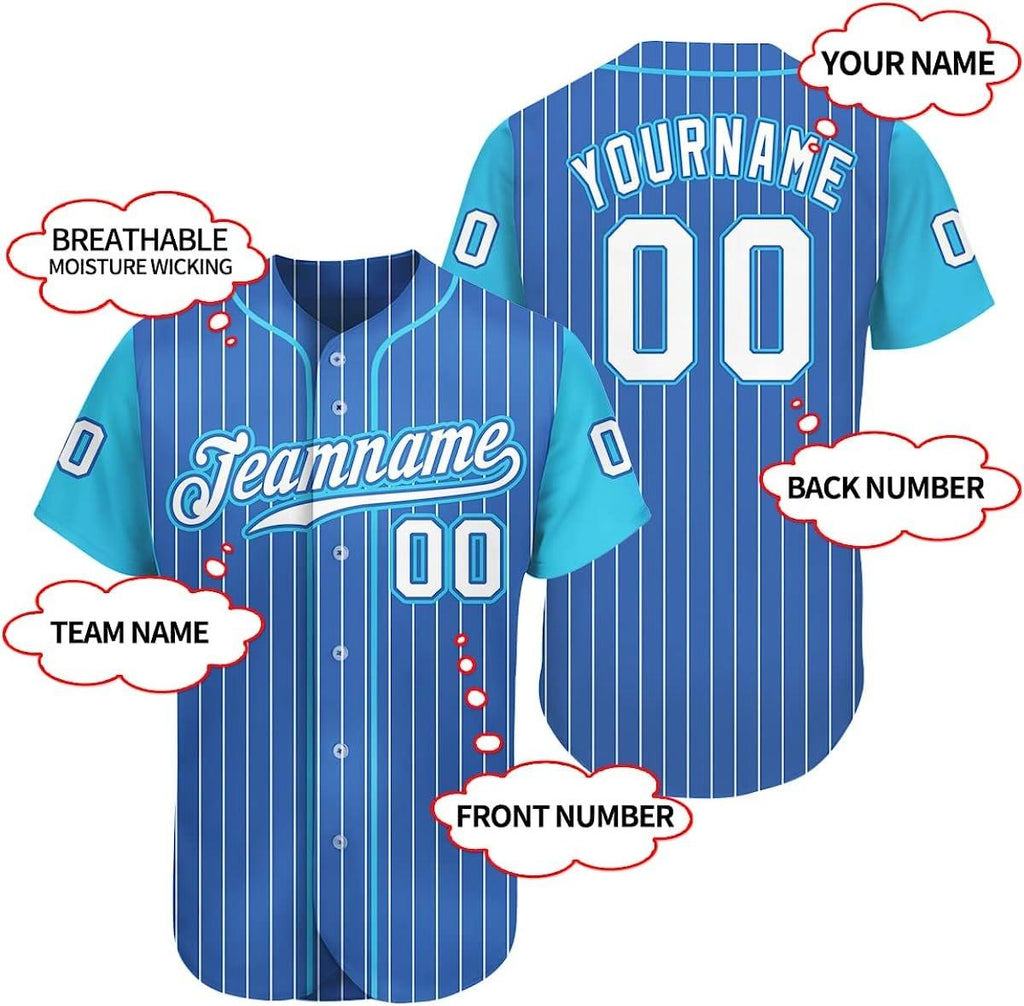 Custom Baseball Jersey "Baby Blue"