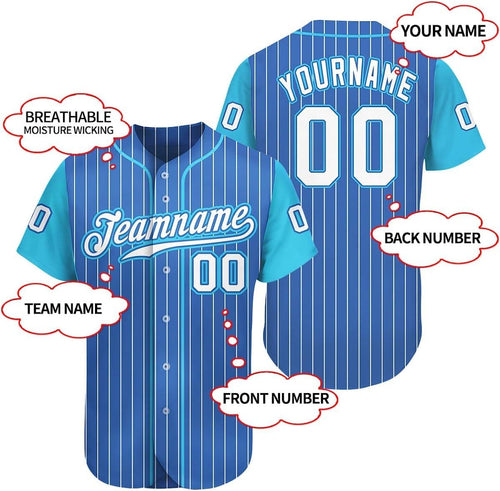 Custom Baseball Jersey "Baby Blue"