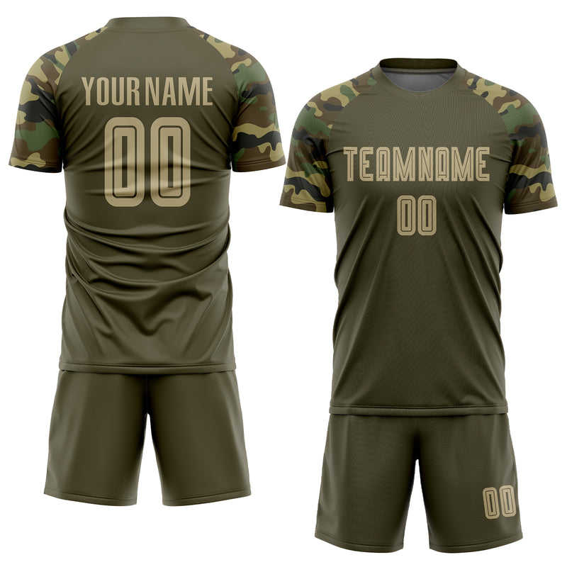 Custom Soccer Jersey "Brown Camo"
