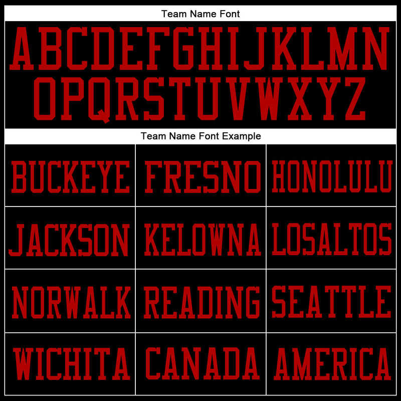 Custom Football Jersey "Black/Red"