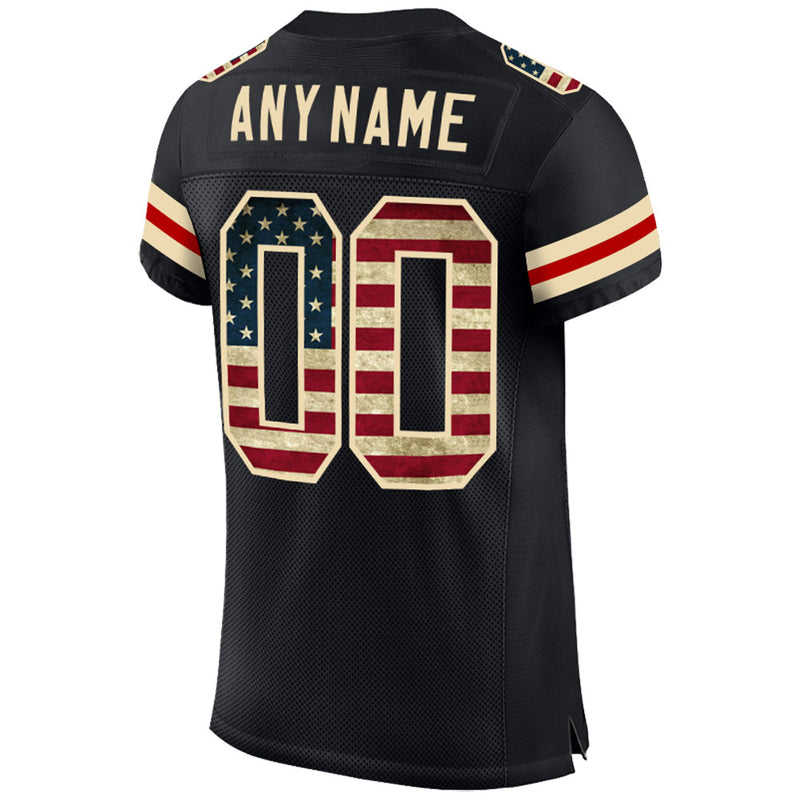Custom Football Jersey "USA Black"