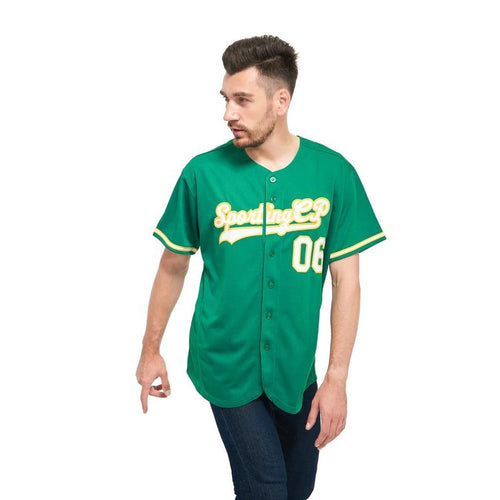 Custom Baseball Jersey "Green/Yellow"