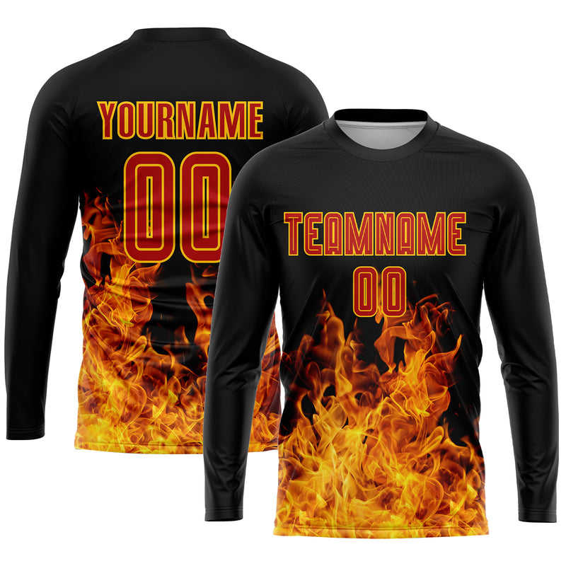 Custom Soccer Jersey "Red Flames"