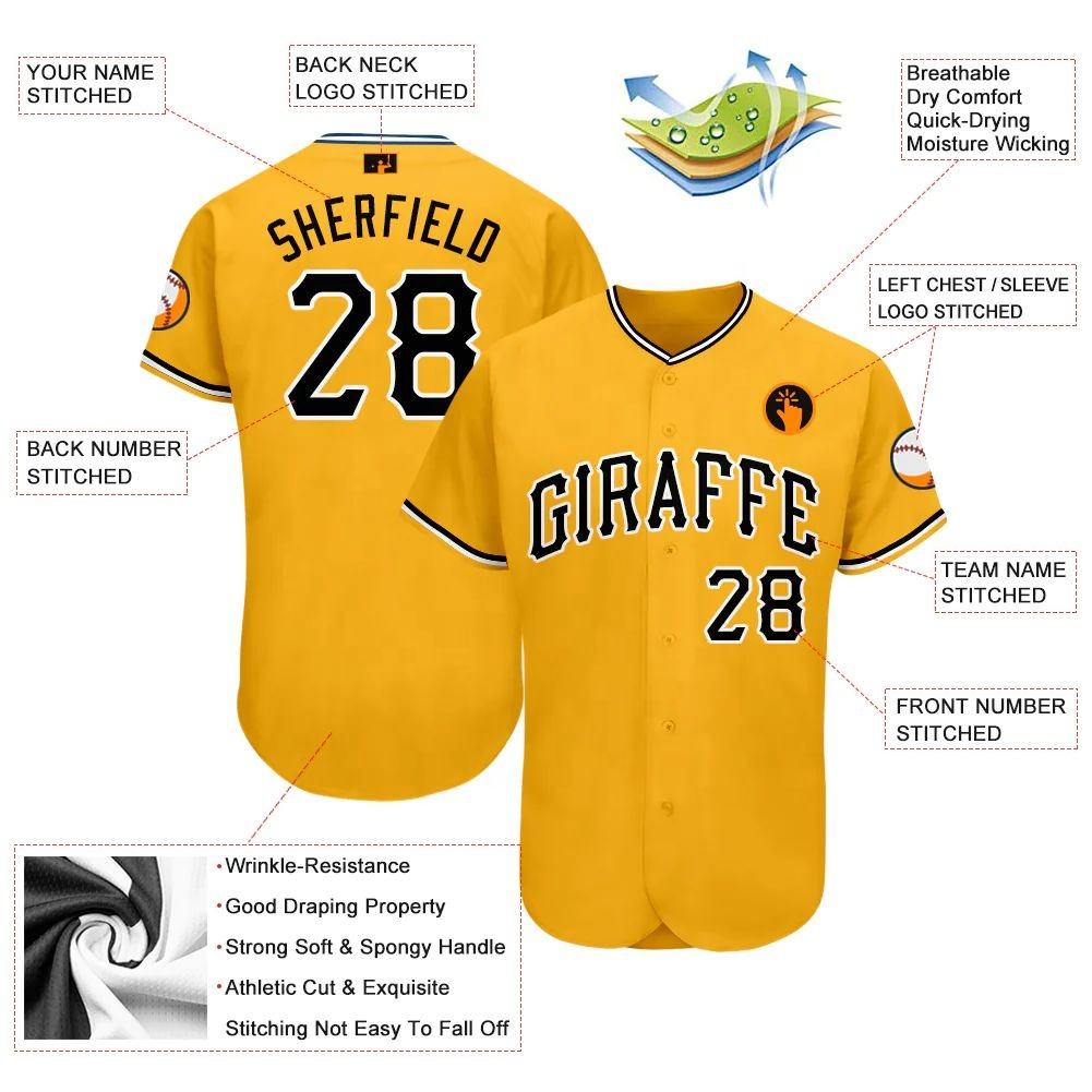 Custom Baseball Jersey "Yellow"