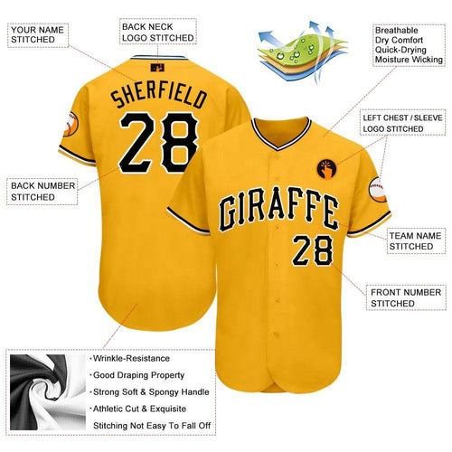 Custom Baseball Jersey "Yellow"