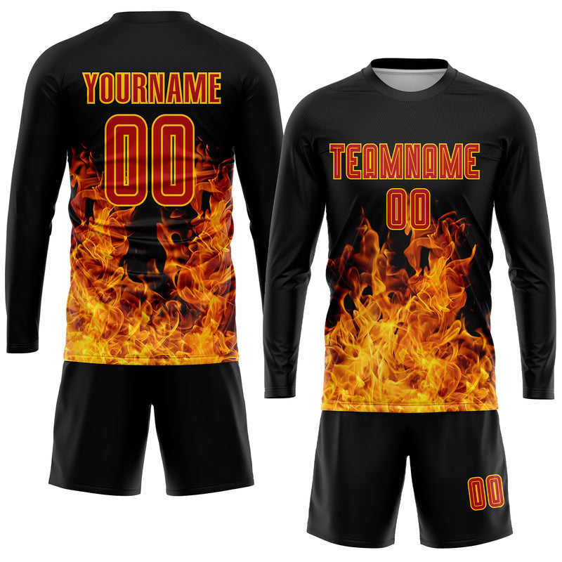 Custom Soccer Jersey "Red Flames"