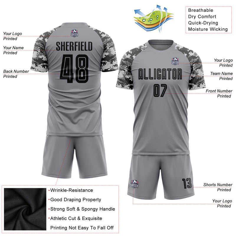 Custom Soccer Jersey "White Camo"