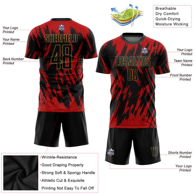 Custom Soccer Jersey "Red Strike"