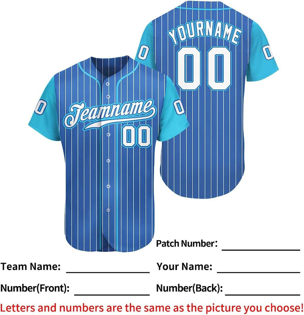 Custom Baseball Jersey "Baby Blue"