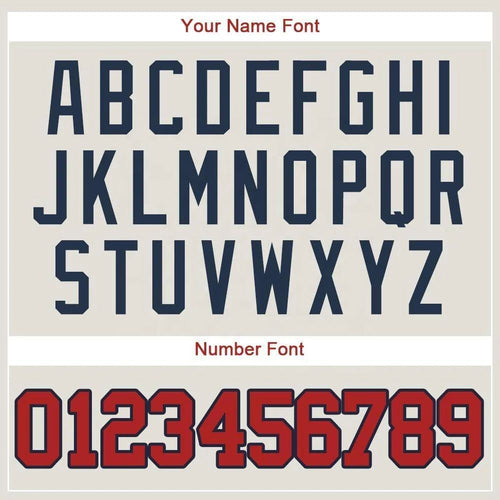 Custom Baseball Jersey "Cream/Red"