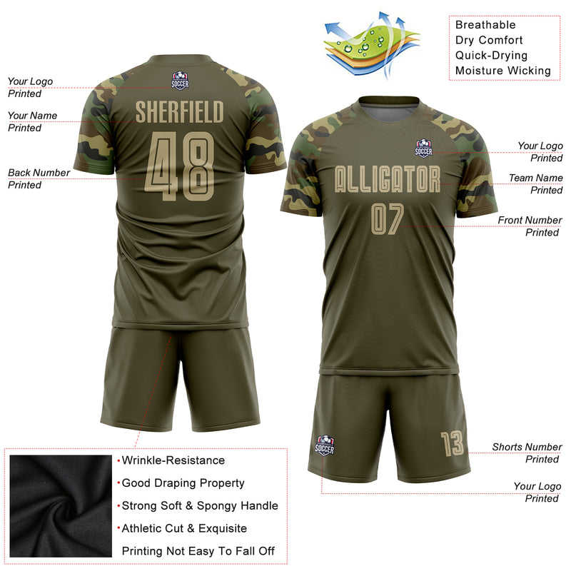 Custom Soccer Jersey "Brown Camo"