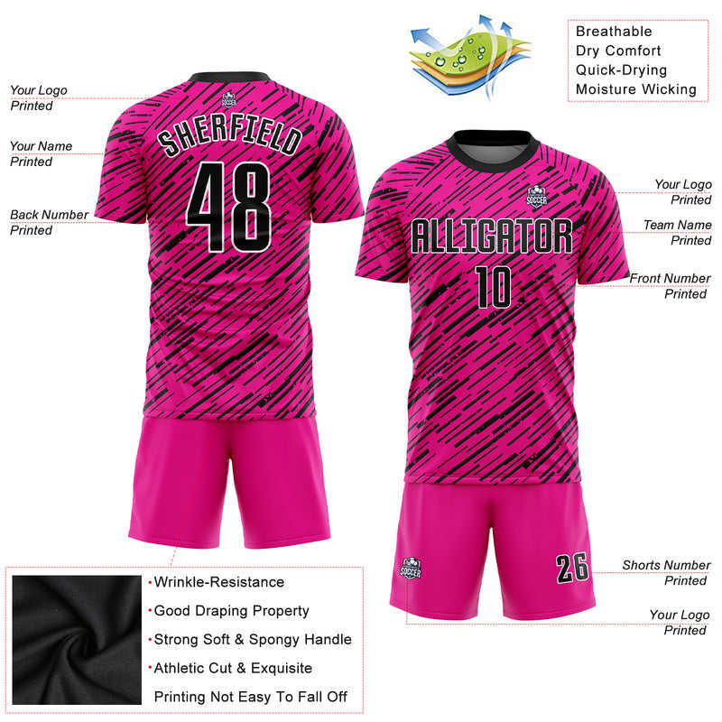 Custom Soccer Jersey "Pink/Black"