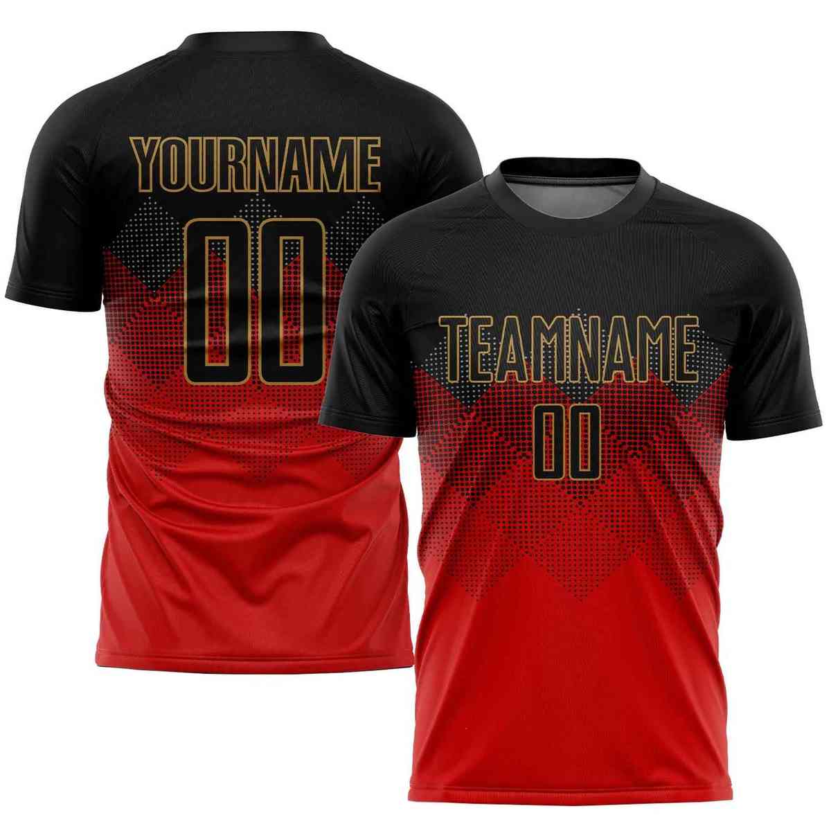 Custom Soccer Jersey "Red/Black"